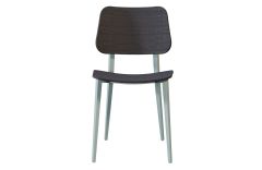 Chaise en bois 4 pieds - Joe S M LG - Light blue - Design Midj